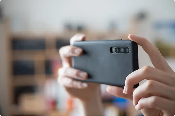 買取してほしい商品を撮影